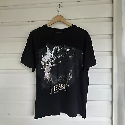 Buy The Hobbit The Battle Of Five Armies T-Shirt Size M Black Cotton Smaug Dragon • 9.86£