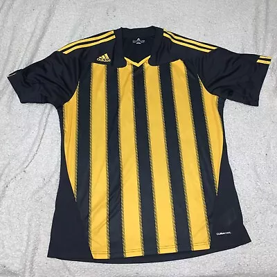 Buy Adidas 2XL Climacool Rare Football Workout Gym Yellow Black Shirt Top Soccer R1 • 23.44£
