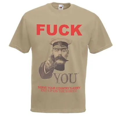 Buy Unisex Khaki Serve Your Country's Army Homeless Street T-Shirt • 12.95£