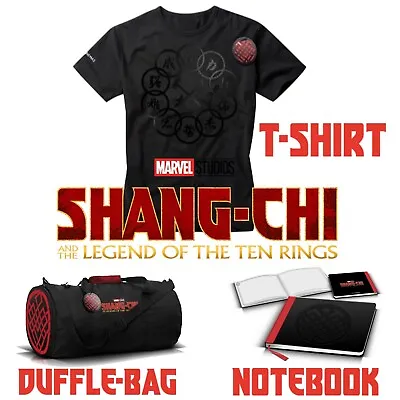 Buy Marvel Shang-Chi Fanpaket: T-Shirt, Tasche & Notizbuch - Legend Of The Ten Rings • 20.55£