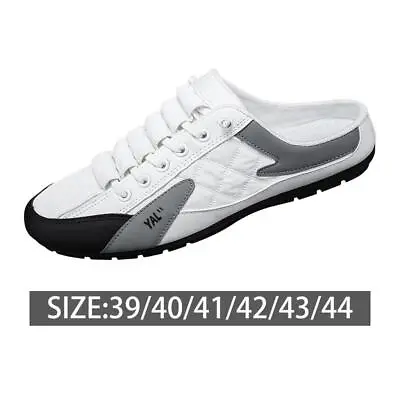 Buy Backless Sneakers Trendy Walking Mules Slippers Low Top Men Slip On Mule • 21.42£