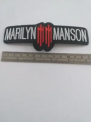 Buy (-0-) Marilyn Manson Logo Embroidered Applique Iron On -  Sew On Patch Uk Seller • 2.95£