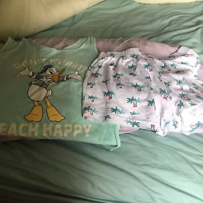 Buy Disney Donald Duck Short Pyjamas Size 6-8 • 3.50£