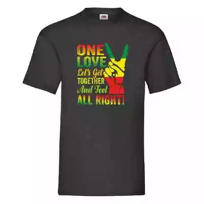 Buy One Love Lets Get Together And Feel Alright T Shirt Small-2XL • 11.99£