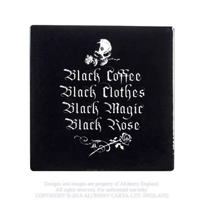 Buy Alchemy Gothic Black Coffee, Clothes, Magic, Rose Poem Ceramic Coaster: Gothic • 4.95£