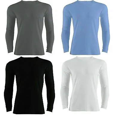 Buy Pack Of 2,4,6 Men's Thermal Long Sleeve  T Shirts  Top Winter Warmer Inner Vest • 9.89£