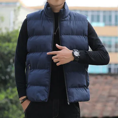 Buy Body Warmer Gillet Mens Waistcoat Gilet Winter Warm Padded Quilted Sleeveless   • 14.95£