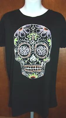 Buy Sugar Skull / Dias De Los Muertos Black T-Shirt By Way To Celebrate, XL • 10.41£