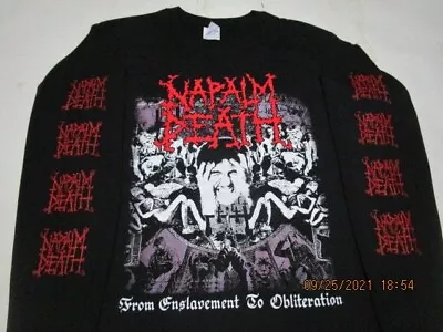 Buy NAPALM DEATH From Enslavement To Obliteraton LONG SLEEVE XTRA-LARGE UNSEEN TERRO • 27.60£