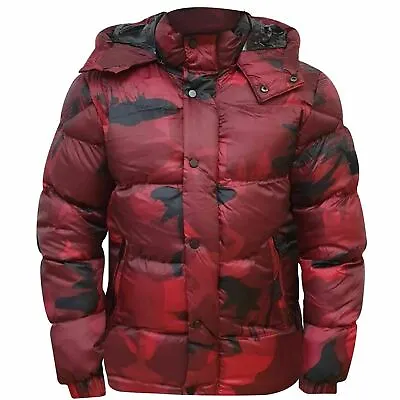 Buy Men's Quilted Puffer Bubble Camouflage Winter  Bomber Heavy Padded Jacket • 29.99£