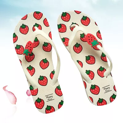 Buy Summer Fruits Strawberry Slipper Skid Resistance Cool Slipper For Beach • 13.95£
