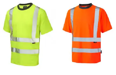 Buy Hi Viz High Visibility Round Neck Short Sleeve Safety  T-shirt Reflective • 6.99£