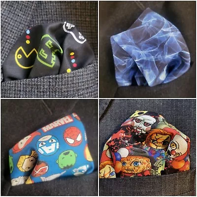 Buy Various Pacman Arcade Marvel Pop Handmade Pocket Square Novelty Handkerchief • 4.59£