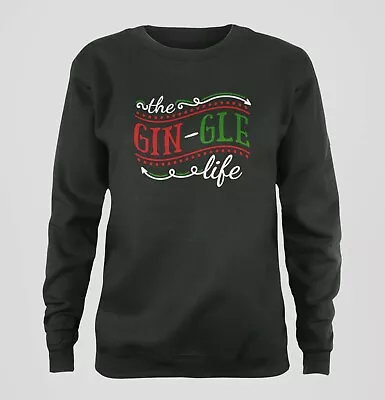 Buy The Gin-gle Life Alcohol Lovers Funny Ugly Christmas Sweater Xmas Sweatshirt • 24.99£
