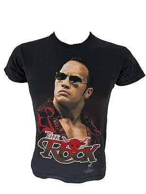 Buy Vintage 2001 WWF The Rock T-Shirt Tee Size 9/11 Brahma Bull Wrestling WWE • 27£