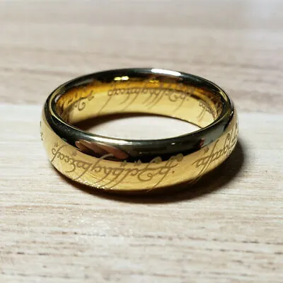Buy Fashion NEW Lord Of The Rings The One Ring Tungsten Jewelry Collection Best Gift • 16.66£