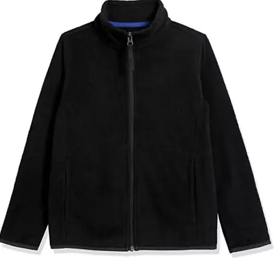 Buy Childrens, Boys' Polar Fleece Full-Zip Mock Jacket, Black Size  6-7 Years #351 • 9.99£