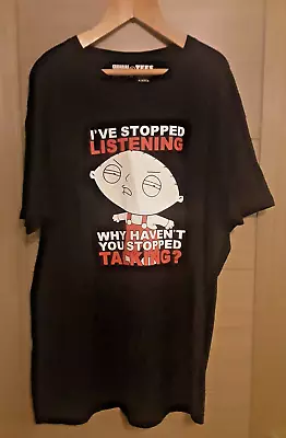 Buy Stewie From Family Guy Black Printed T-Shirt Size XL • 9.99£