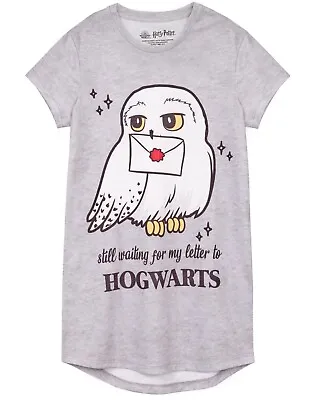 Buy Harry Potter Pyjama Nightie Hedwig Hogwarts T-shirt Dress For Girls • 15.99£