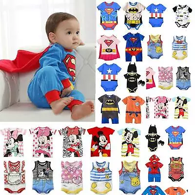 Buy Baby Kids Superman Cartoonborn Boy Girl Romper Bodysuit Jumpsuit Outfits Clothes • 7.19£