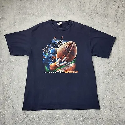 Buy Vintage NFL Denver Broncos T Shirt Mens XL Black Graphic Print American Football • 9.99£