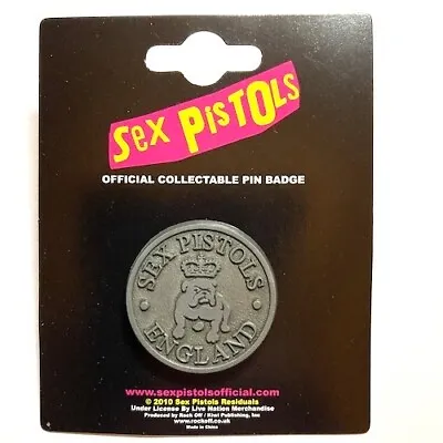 Buy SEX PISTOLS Bulldog : Metal Die-cut Butterfly PIN BADGE Official Licensed Merch • 4.68£