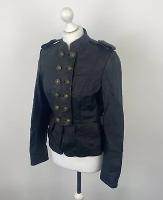 Buy Next Leather Jacket Steampunk Military Black Size 10 UK Women’s • 59.99£