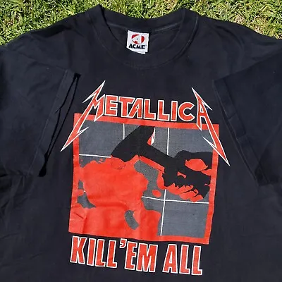 Buy Vintage Metallica Kill Em All Tee Shirt 90s XL Ride The Lightning Acme Australia • 210.78£