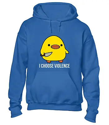 Buy Duck I Choose Violence Hoody Hoodie Funny Joke Meme Design Cool Top • 16.99£