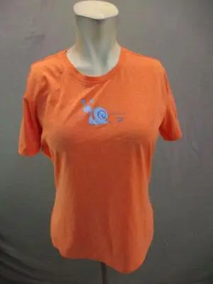 Buy Brooks Size M Women Orange Equilibrium Short Sleeve Graphic Jersey T-Shirt 7Y067 • 15.19£