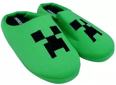 Buy Minecraft Creeper Slippers Unisex Kids Green Mojang Gaming Mules Shoes • 5.85£