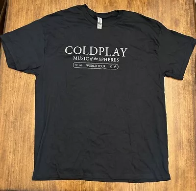 Buy Black XL Coldplay Music Of The Spheres World Tour 2023 Local Crew T-Shirt Unworn • 6.30£