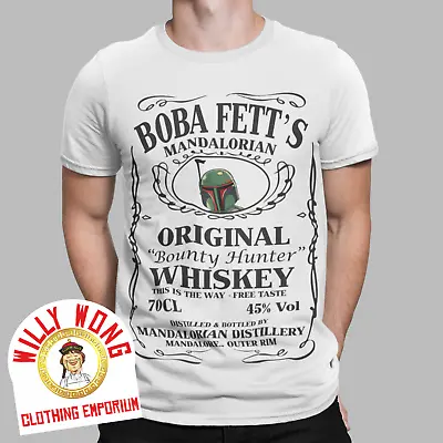 Buy Boba Fett Mandalorian T-Shirt Unisex Star Wars Whiskey Inspired Retro Classic • 6.99£