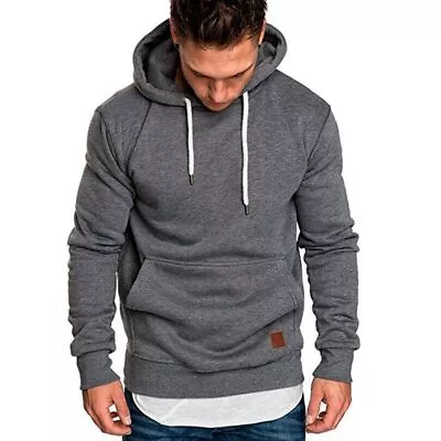 Buy Mens Hooded Hoodies Sweatshirt Sweater Jumper Comfy Pullover Outwear Coat Tops • 8.93£