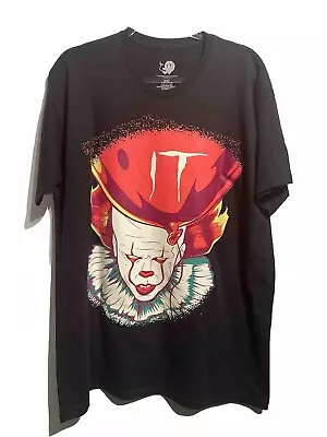 Buy IT Pennywise Clown Black Graphic T Shirt XXL HORROR Official Halloween Fright • 14£
