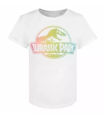 Buy Brand New Jurassic Park Ladies T-shirt Logo Fashion White Size XL 14 Official • 11.10£