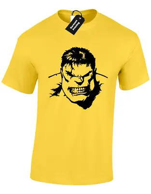 Buy Hulk Face Mens T Shirt Avengers Ironman Stark Thor Ragnarok Comic Captain • 8.99£