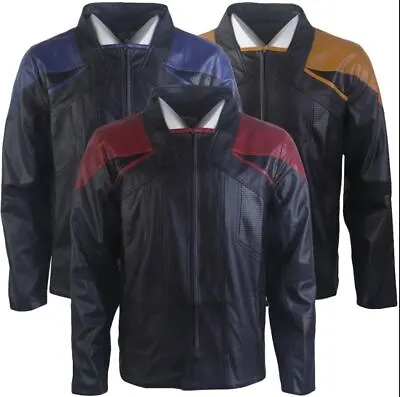 Buy Star Trek Captain Picard Leather Jackets - Star Trek Season 3 Cosplay Jackets • 104.25£