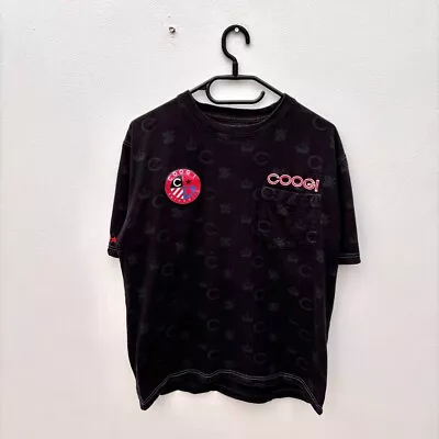 Buy Vintage Coogi All Over Print Black T-shirt Small • 14.99£