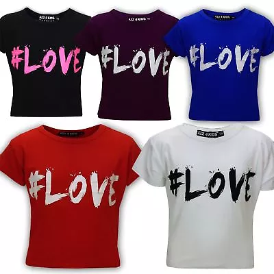 Buy Kids Girls T Shirts # Love Summer Fashion Soft Feel Tank Top & Tees 5-13 Year • 5.99£