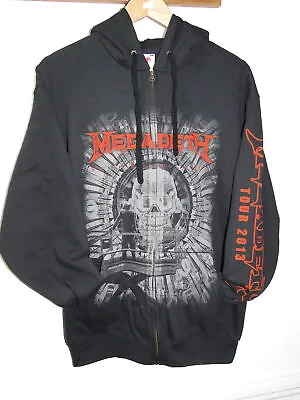 Buy BNWOT Official MEGADETH Super Collider 2013 Tour Zip Up HOODIE Small • 29.99£
