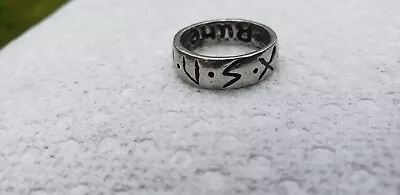 Buy Genuine Vintage Womens Sterling Silver Viking Rune Ring Size 7  • 85.04£