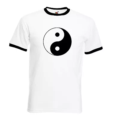 Buy Yin And Yang T Shirt Classic Chinese Yin-Yang Symbol FOTL Ringer Or Baseball Tee • 10£