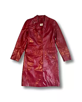 Buy Oasis Red Leather Jacket Size 10  • 100£