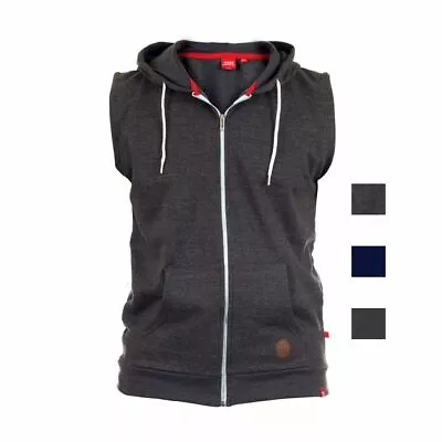 Buy D555 Men’s Zip Up Hoodie Classic Sleeveless Jacket With Side Pockets 2XL-8XL • 23.80£
