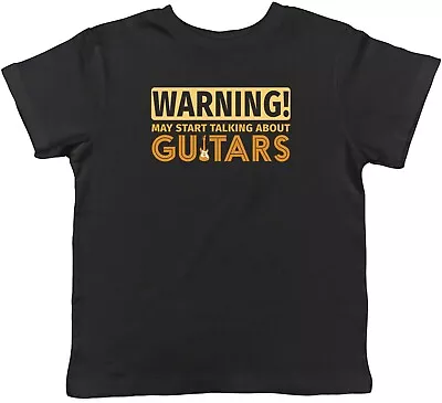 Buy Warning Guitars Kids T-Shirt Guitarist Musician Band Childrens Boys Girls Gift • 5.99£