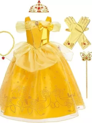 Buy Girls Cosplay Beast Princess Dress Beauty And The Belle Fancy Party Clothing UK • 17.55£