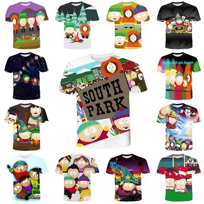 Buy Kids Adults 3D South Park Casual Short Sleeve T-shirt Tee Pullover Top Gift UK • 9.74£