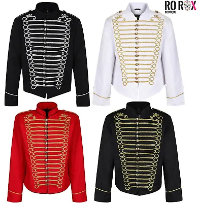 Buy Men's Military Jacket Parade Officer Drummer Marching Band Emo Punk Goth Rock • 34.99£