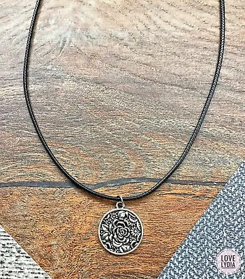 Buy NEW Silver Colour Medieval Rose Boho Bohemian Ancient Vintage Style Necklace • 12.99£